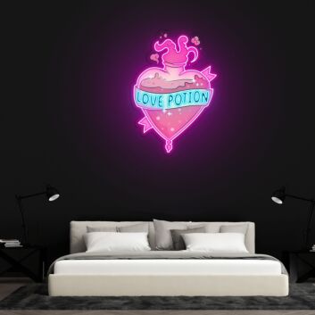 Abstraktes Farbverlaufsmotiv LED-Neonschild für Wohnzimmer Lounge