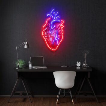 Anatomisches Herz LED-Neonschild Wohnzimmer Praxis