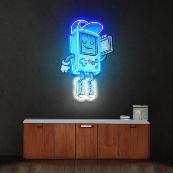 tragbare Spielkonsole Figur LED-Neonschild Gamingzimmer Wohnzimmer