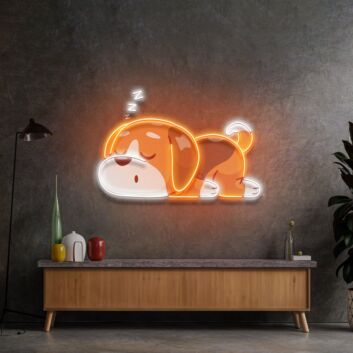 schlafender Hund LED-Neonschild Wohnzimmer Kinderzimmer