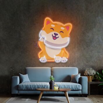 Shiba Inu Hund LED-Neonschild Wohnzimmer Kinderzimmer