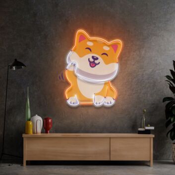 Shiba Inu Hund LED-Neonschild Wohnzimmer Kinderzimmer