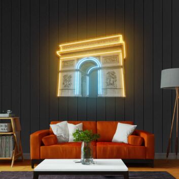 Triumphbogen Paris LED-Neonschild Wohnzimmer Büro