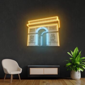 Triumphbogen Paris LED-Neonschild Wohnzimmer Büro