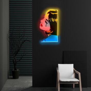 weinende Frau im Pop-Art Stil LED-Neonschild Wohnzimmer Kunstgalerie