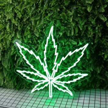 Cannabisblatt LED-Neonschild für Bar Club