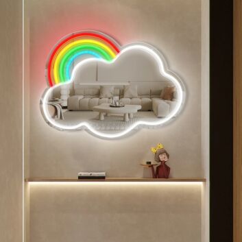 Wolke mit Regenbogen LED-Neonschild für Wohnzimmer und Kinderzimmer