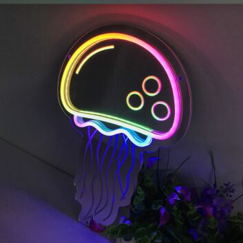 Qualle LED-Neonschild Wohnzimmer Kinderzimmer