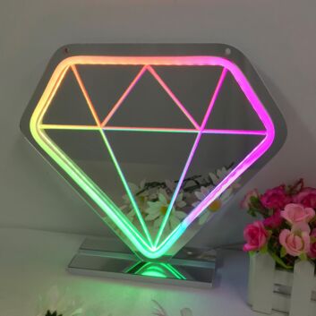 Diamant Symbol LED-Neonschild Wohnzimmer Schaufenster