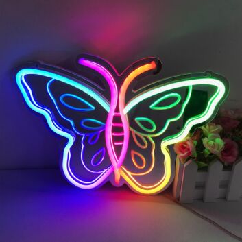 Schmetterling LED-Neonschild Wohnzimmer Kinderzimmer