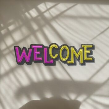 WELCOME LED-Neonschild für Shop und Hotel