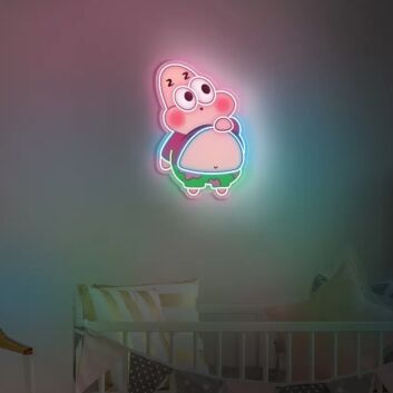 schlafender Seestern Cartoonfigur LED-Neonschild mit UV-Druck Kinderzimmer