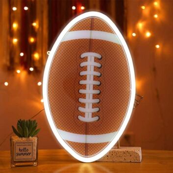 American-Football-Ball LED-Neonschild mit UV-Druck für Wohnzimmer Sportbar