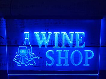 WINE SHOP LED-Neonschild für Weinladen Bar