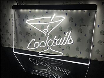 Cocktailglas LED Neonschild für Bar und Club