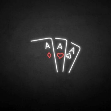 Drei Asse als LED-Neonschild