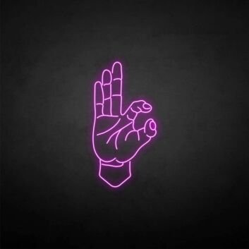 OK-Geste als LED-Neonschild