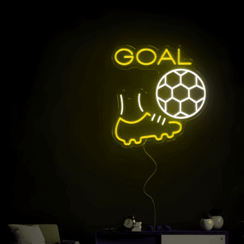 GOAL Fußball Neon LED Wandlicht