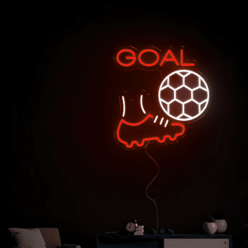 GOAL Fußball Neon LED Wandlicht