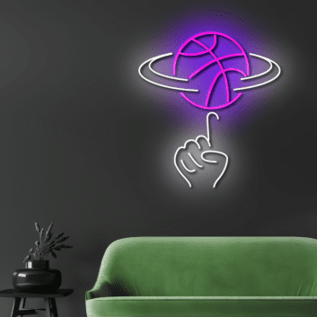 Basketball Spin Neon LED Wandlicht
