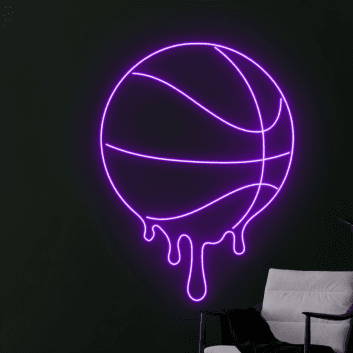 Dripping Basketball Neon LED Wandlicht