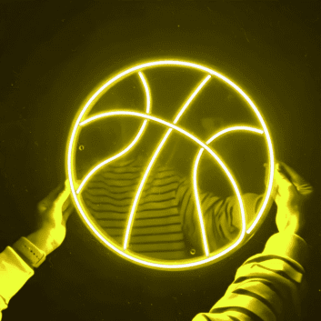 Basketball LED-Neonschild für Sport und Jugendzimmer