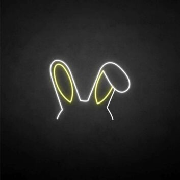 Hasenohren LED-Neonschild Wohnzimmer Kinderzimmer