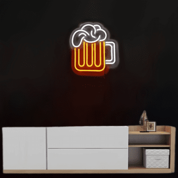 Bierkrug mit Schaum LED-Neonschild für Bar und Kneipe