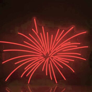 Abstraktes Feuerwerk Neon LED Licht