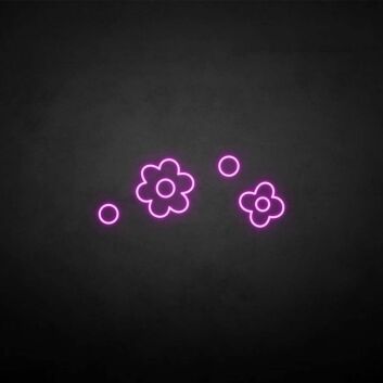 Verspielte Blumen als LED-Neonschild
