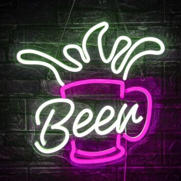 Bierkrug mit Schaum LED Neonschild für Bar und Kneipe