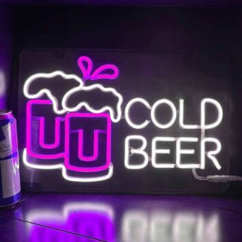 COLD BEER LED-Neonschild für Bar und Club