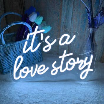 it's a love story LED-Neonschild für Hochzeit und Zuhause