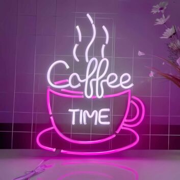 Coffee Time LED-Neonschild für Café oder Küche