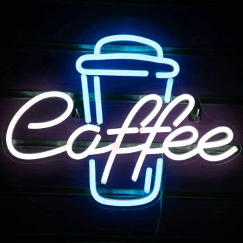 Kaffeebecher LED Neonschild für Café und Küche