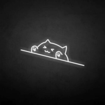 Katzenkopf mit Pfoten LED-Neonschild Wohnzimmer Kinderzimmer