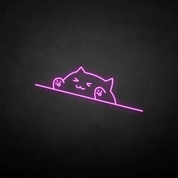 Glückliche Katze als LED-Neonschild