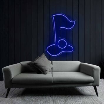 Golfloch mit Fahne und Ball LED-Neonschild
