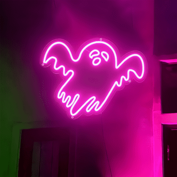 Geist LED-Neonschild für Halloween Bar