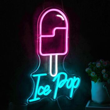 LED Neonschild Ice Pop Eis am Stiel für Wanddekoration