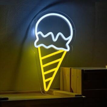 Eiswaffel LED-Neonschild für Café und Eisdiele