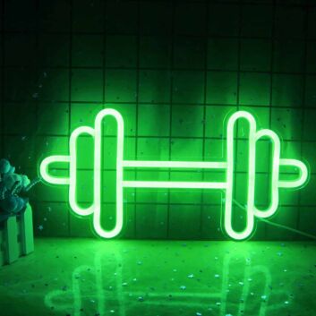 Hantel LED-Neonschild für Fitnessstudio und Home Gym