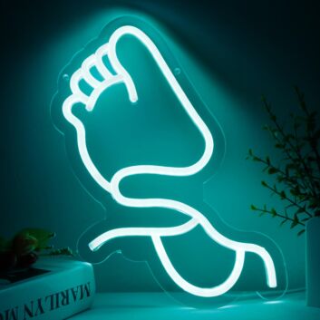Fußsohle mit Hand LED-Neonschild