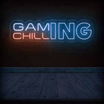 GAMING CHILLING LED-Neonschild für Gamingzimmer und Wohnzimmer