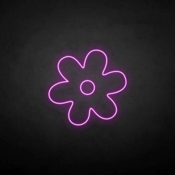 Blume mit sechs Blütenblättern LED-Neonschild für Wohnzimmer und Schlafzimmer