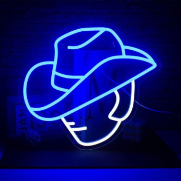 Cowboyhut LED-Neonschild für Bar und Wohnzimmer