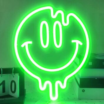 Schmelzendes Smiley Gesicht LED-Neonschild Wohnzimmer Bar