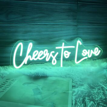 Cheers to Love LED-Neonschild für Hochzeit und Bar