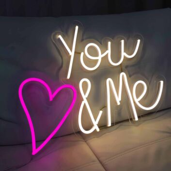 You & Me LED-Neonschild Wohnzimmer Schlafzimmer