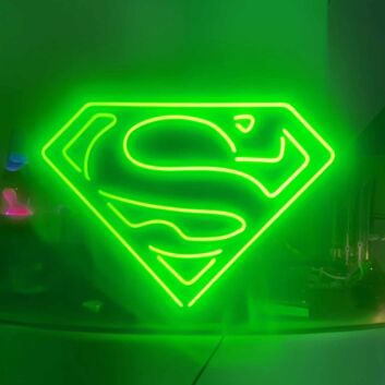 Superhelden Emblem LED-Neonschild für Gaming und Wohnzimmer